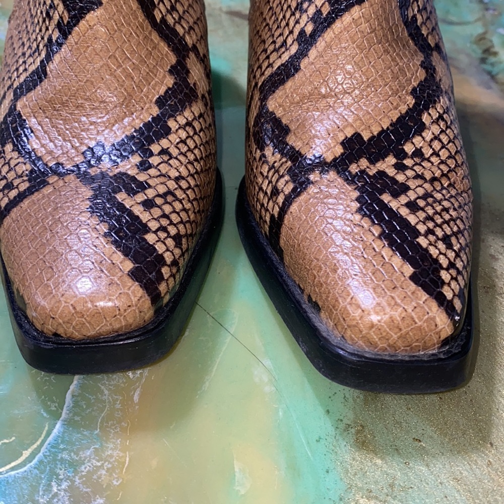 Zara Snake Embossed Booties - Picture 7 of 13